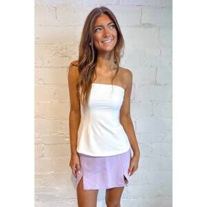 NEW OLIVACEOUS one & only strapless top in white